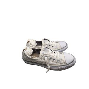Converse Womens White Textured Slip-On Chuck Taylor All Star Sneakers Size 6
